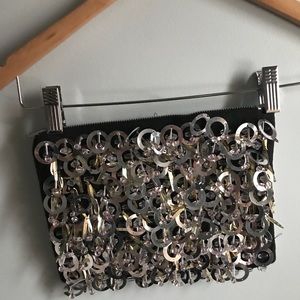 Circle Sequin Clutch
